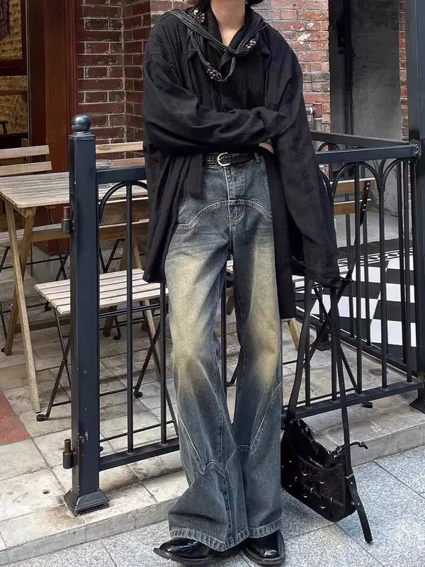 Japanese Brand Hayakawa x Hin Light Blue High Street Vintage Loose Jeans Size US 32 / EU 48 - 3 Thumbnail