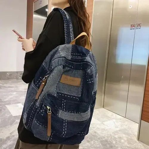Japanese Brand Cool Patch Backpack Denim Size ONE SIZE - 2 Thumbnail