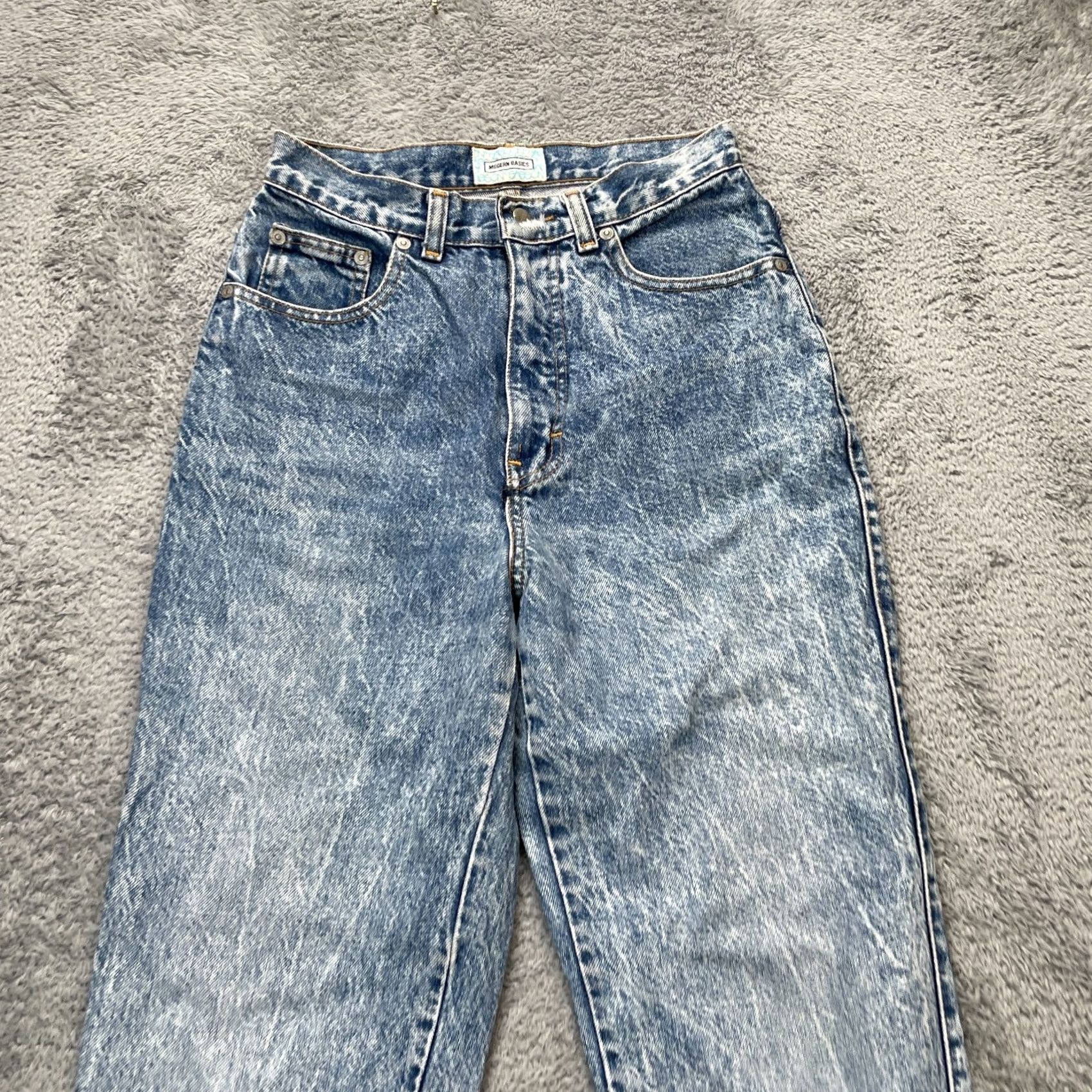 Vintage VINTAGE Sasson Jeans Womens 6 Blue Tapered Leg Denim Acid Wash Size 26" / US 2 / IT 38 - 2 Thumbnail