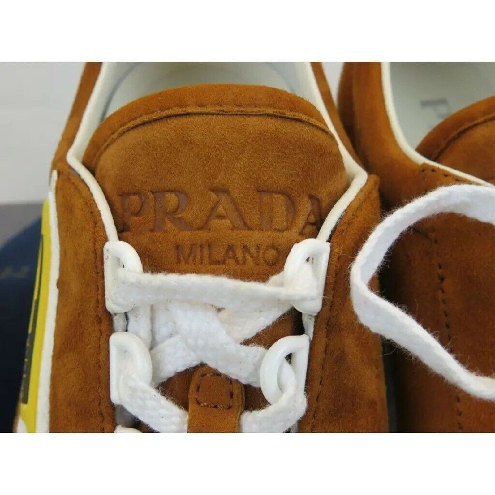 Prada PRADA 2EG286 BROWN SUEDE LOGO LOW LACE UP SNEAKERS 8 / US 9 Size US 9 / EU 42 - 3 Thumbnail