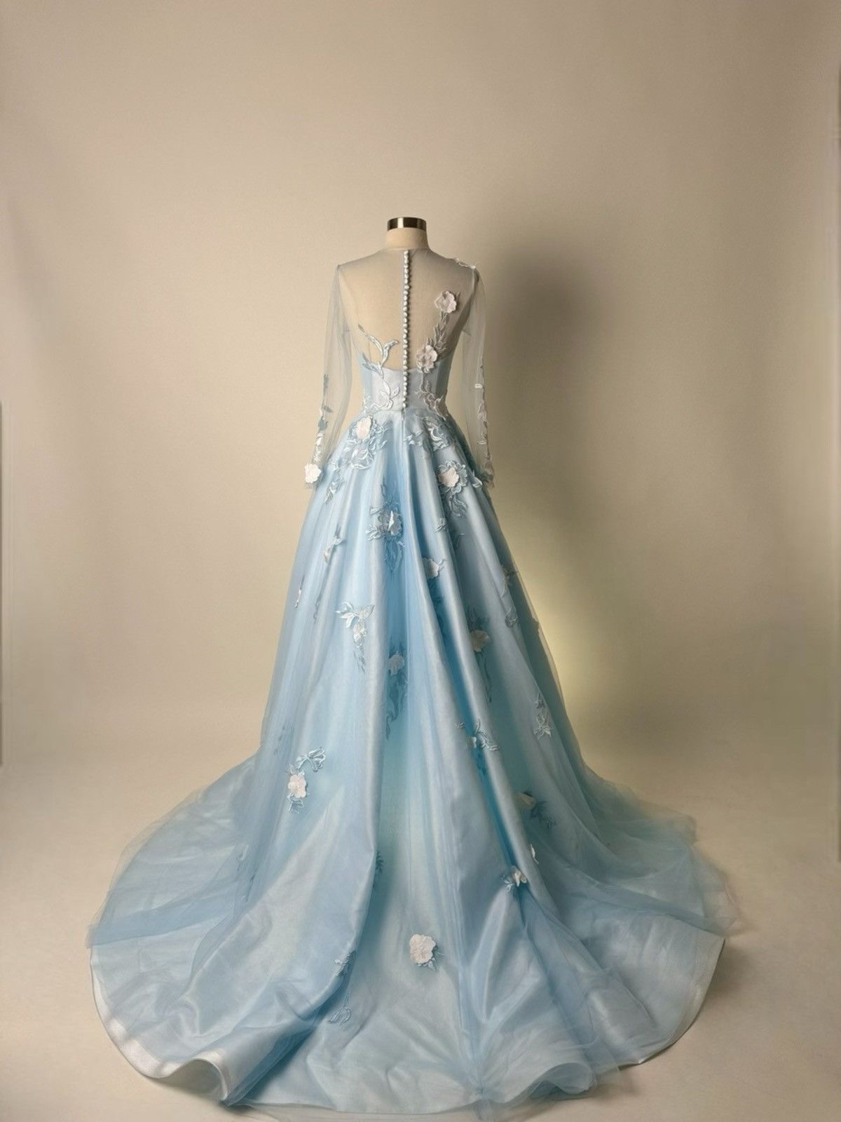 Other Brand New US 8 Baby Blue Floral Anna Augusta Dress Size M / US 6-8 / IT 42-44 - 9 Thumbnail