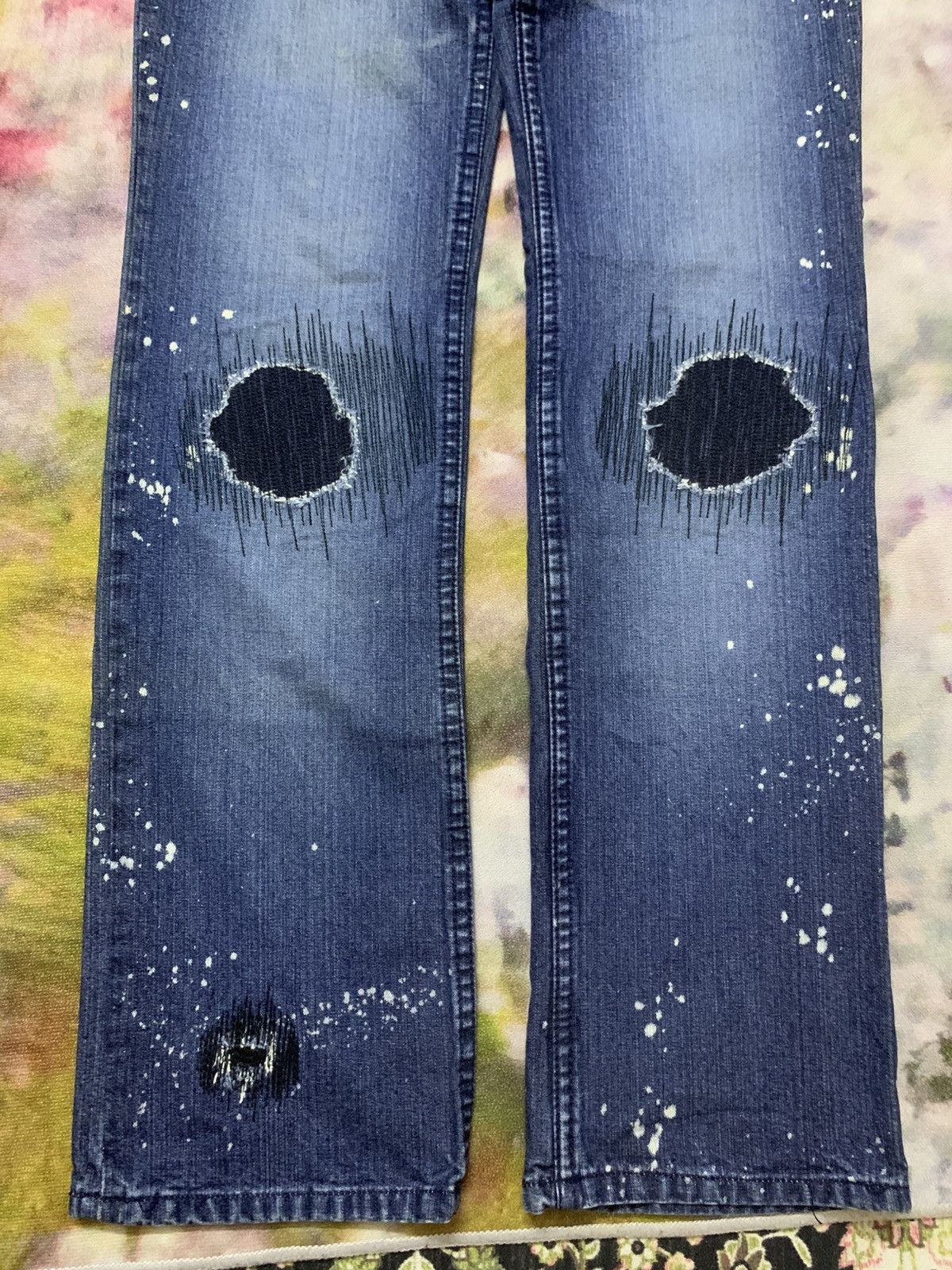 Number (N)ine Number (N)ine Distressed Paint Splatter Denim Size US 31 - 3 Thumbnail
