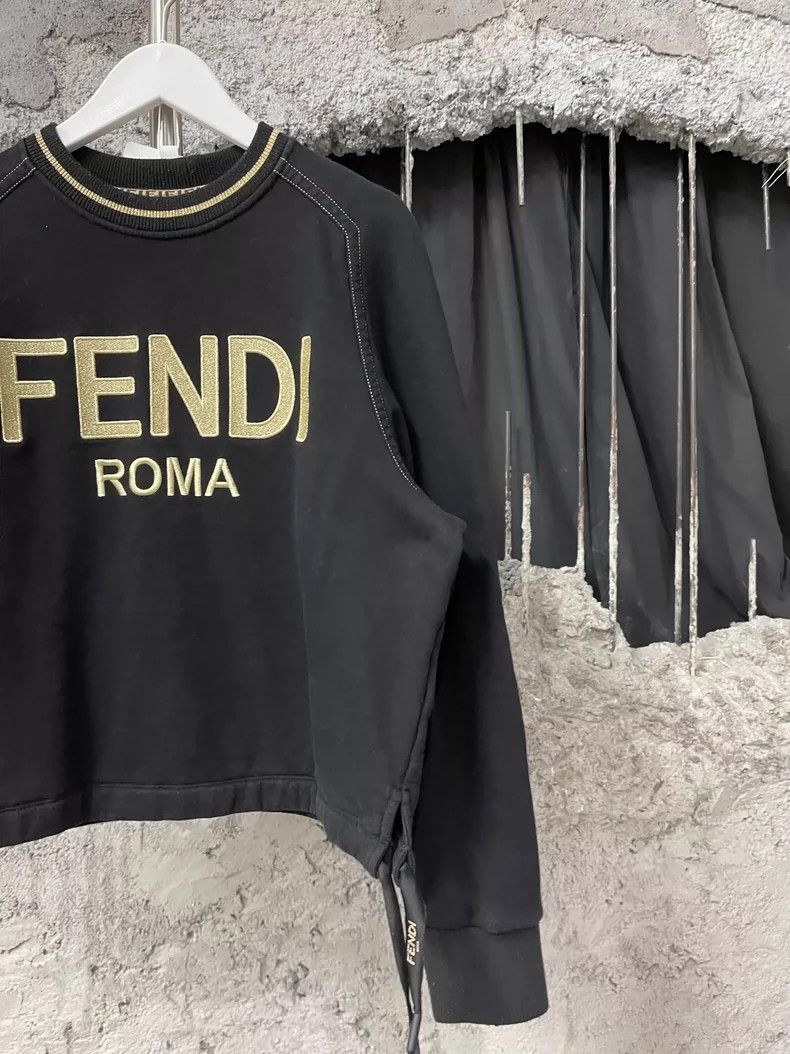 Fendi Fendi Black Gold Sweatshirt Size US XS / EU 42 / 0 - 4 Thumbnail