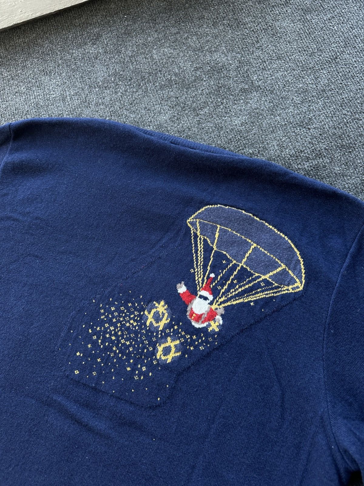 Breitling BREITLING 🚨 CHRISTMAS SANTA CLAUS BIG LOGO BLUE MEN SWEATER Size US XL / EU 56 / 4 - 11 Thumbnail