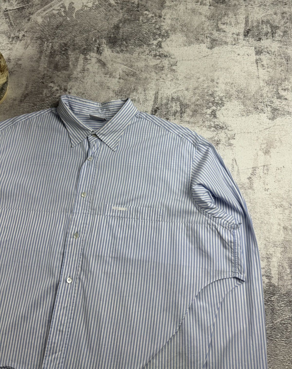 Vetements Vetements Femme Garderobe 2019 Demna Gvasalia Striped Asymmetrical Button Shirt Size M / US 6-8 / IT 42-44 - 6 Thumbnail