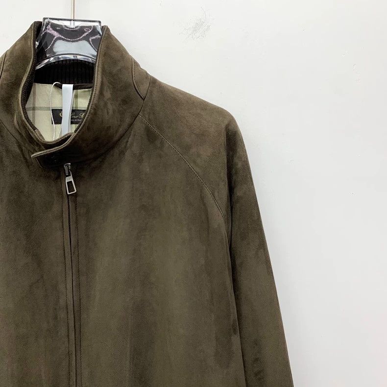 Loro Piana Loro Piana Dark brown cotton stand-up collar zipper long-s Size US L / EU 52-54 / 3 - 3 Thumbnail