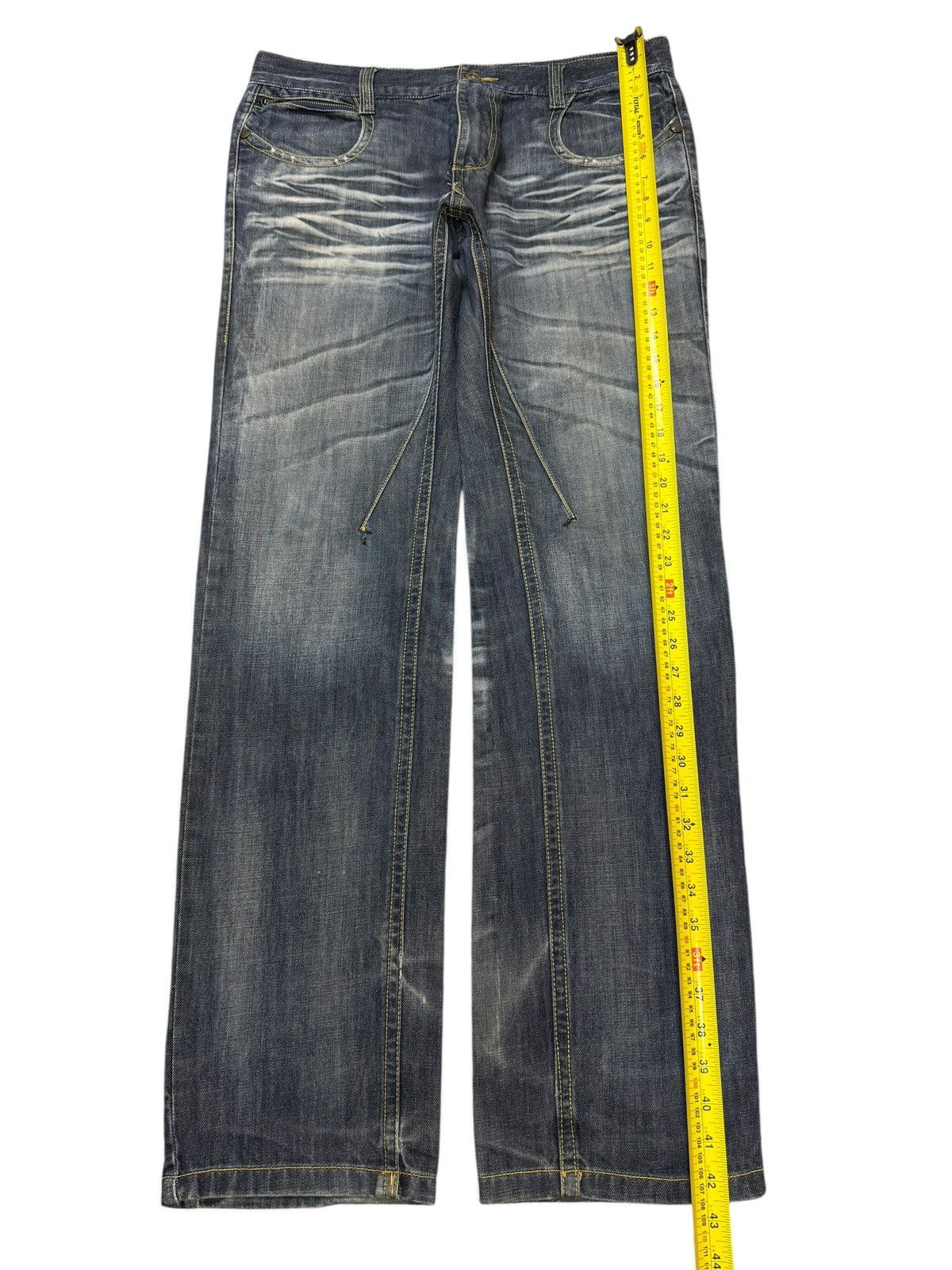 14th Addiction Vintage Y2K Japanese Brand Faded Wash Whiskers Spiral Leg Size US 34 / EU 50 - 8 Thumbnail