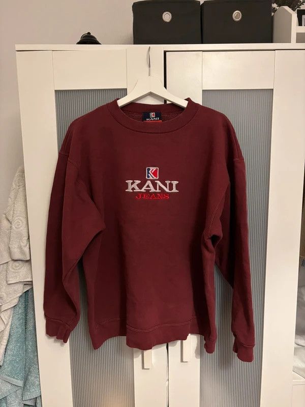 Karl Kani Vintage 90s Karl Kani Red Sweatshirt Made in USA Size XL Size US XL / EU 56 / 4 - 1 Thumbnail