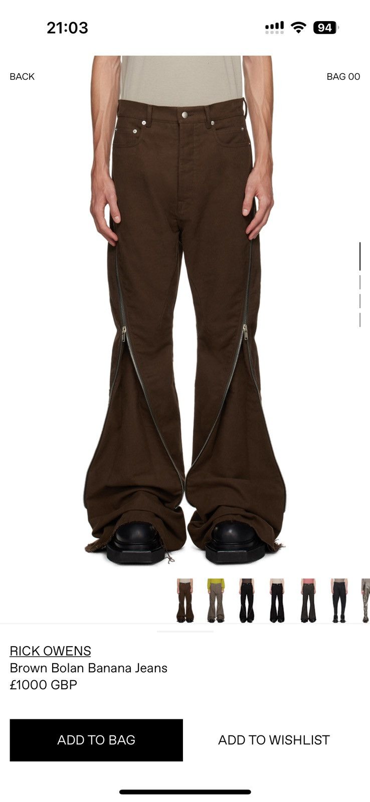 Rick Owens Bolan Banana Jeans | Grailed