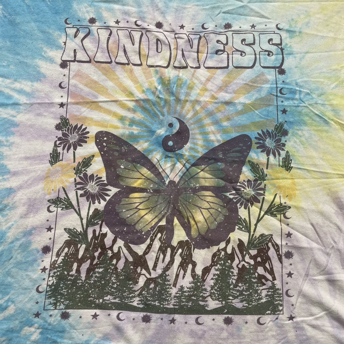 Vintage Vintage Y2K Sun Faded Butterfly Graphic Tee Kindness Rave XL Size US XL / EU 56 / 4 - 3 Thumbnail