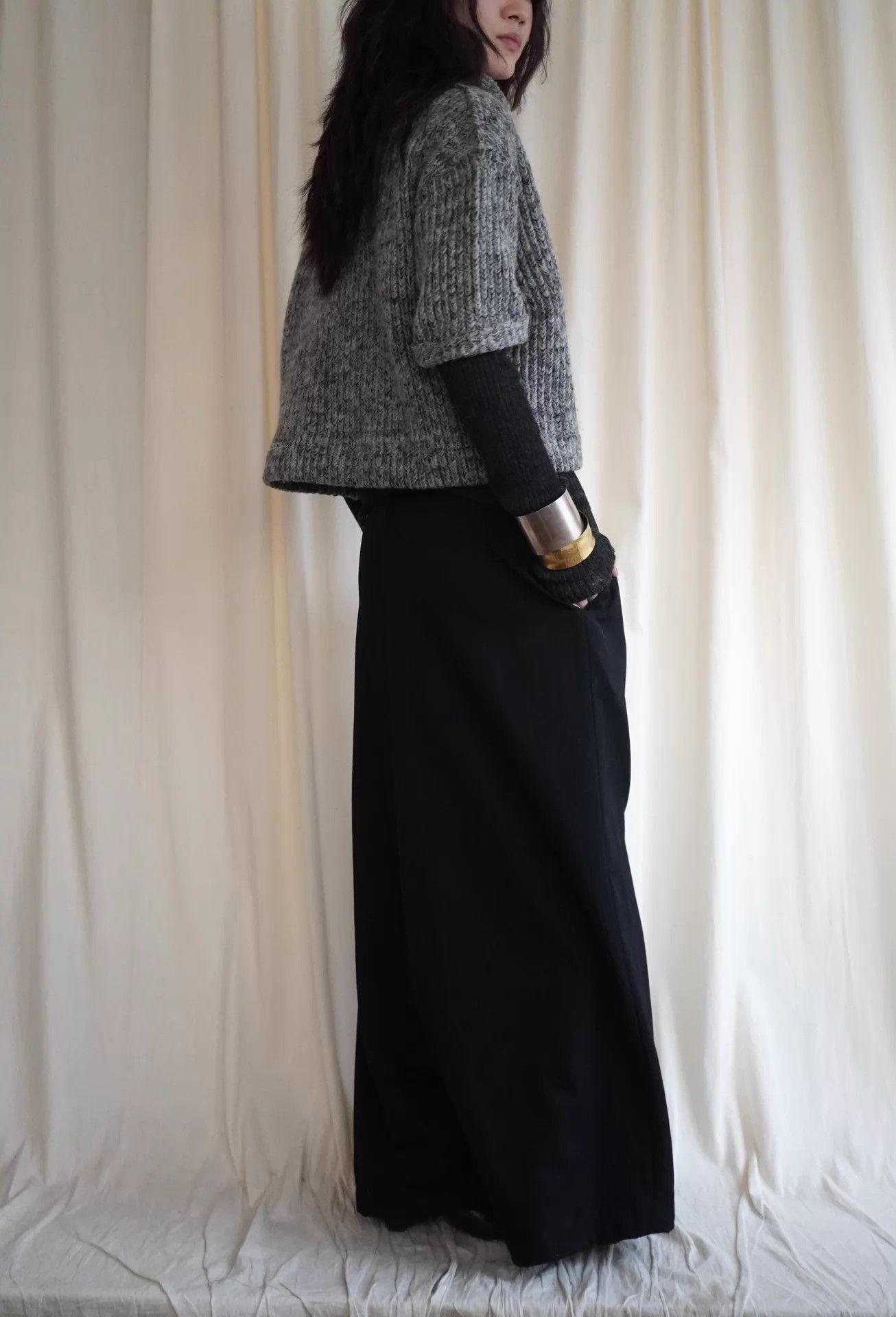 Y's Y's 2000s Short-Sleeve Turtleneck Chunky Knit Top M Size M / US 6-8 / IT 42-44 - 5 Thumbnail