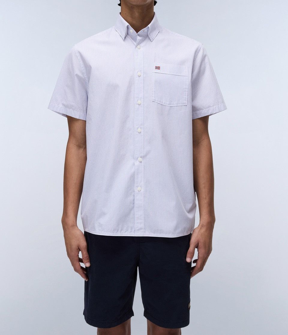 Napapijri Napapijri Terra Short Sleeve Shirt - Rose stripe Size US L / EU 52-54 / 3 - 1 Thumbnail