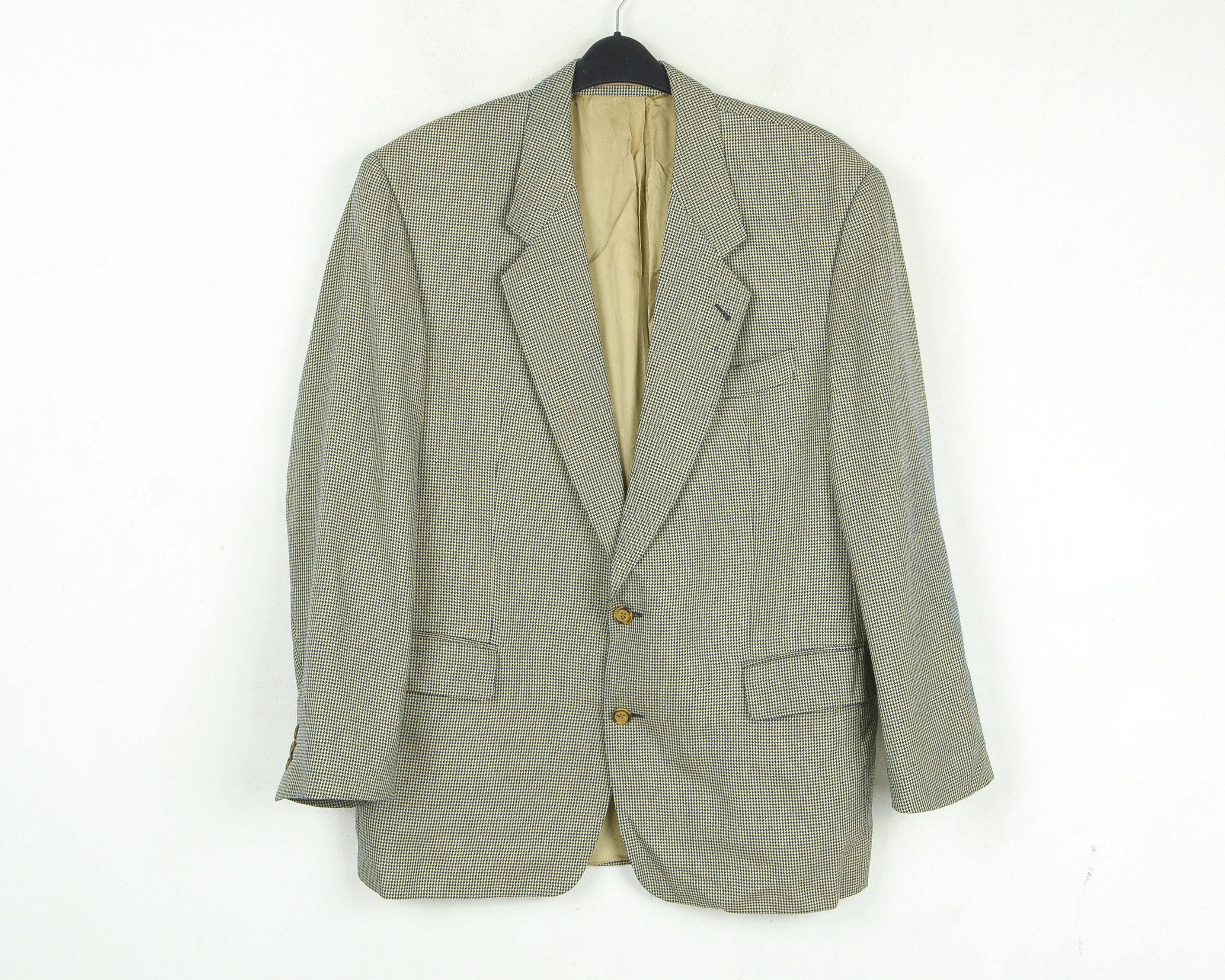 Other BONACELLI UK 44 US Blazer EU 54 Jacket Houndstooth XL Wool Size 44R - 1 Thumbnail