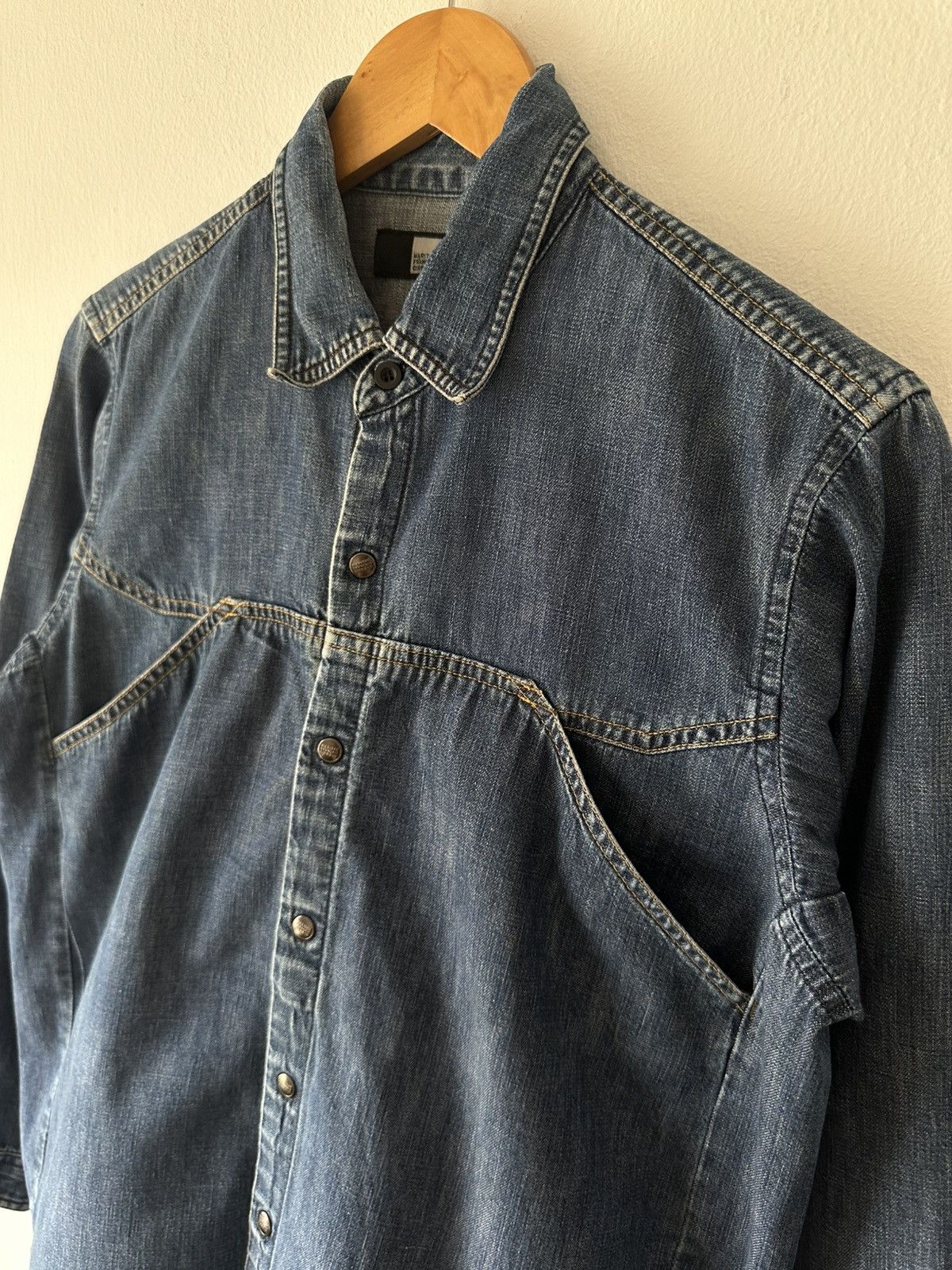 Marithe + Francois Girbaud Vintage Marithé François Girbaud Denim Western Shirt Size US M / EU 48-50 / 2 - 4 Thumbnail