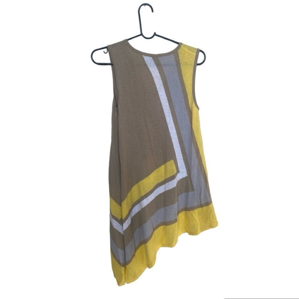 Other Cupio Asymmetrical Sleeveless Knit Top Colorblock Tunic Styl Size S / US 4 / IT 40 - 3 Thumbnail