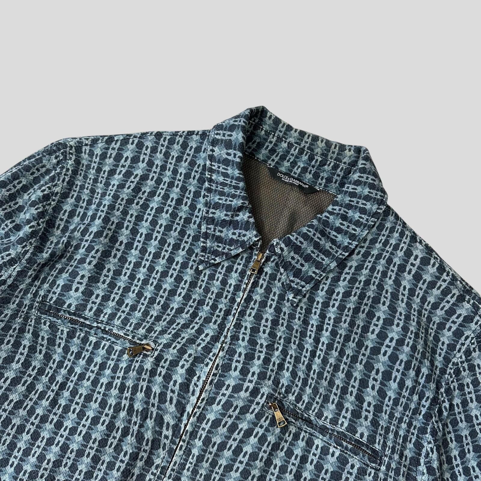 Dolce & Gabbana Dolce & Gabbana 00’s Psychedelic Wire Cotton Biker Jacket M Size US M / EU 48-50 / 2 - 3 Thumbnail