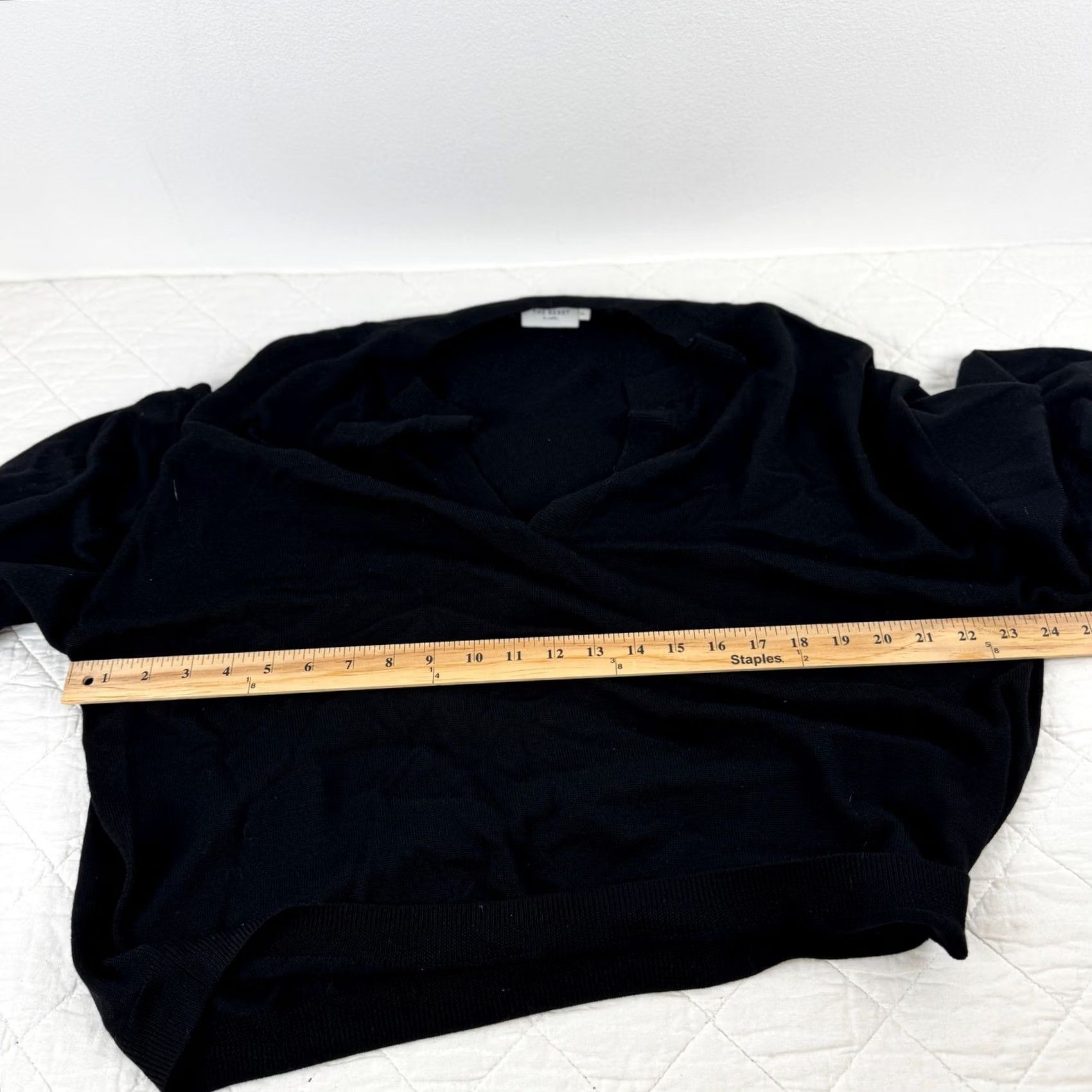 Vintage The Reset Wool V-Neck Pullover Shoulder Relaxed Fit Womens XL Black Sweater Size XL / US 12-14 / IT 48-50 - 6 Thumbnail