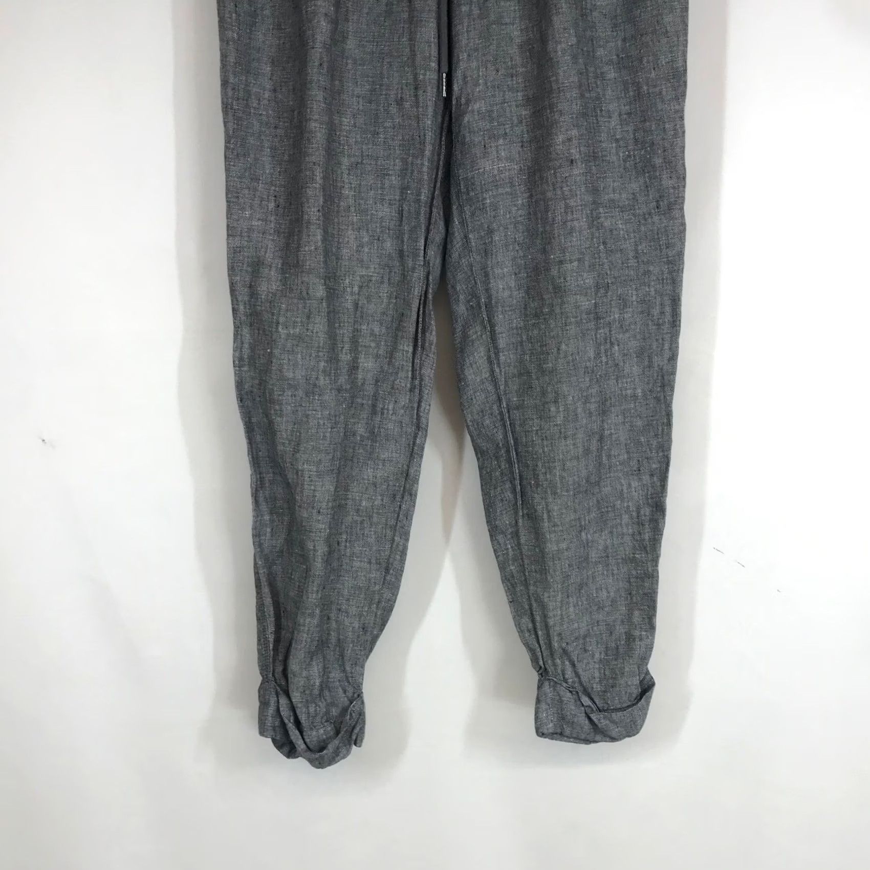 Athleta Athleta Jogger Pants Womens Sz 6 Gray Linen Blend Drawstring Waist Travel Casual Tapered Leg Pockets Size 28" / US 6 / IT 42 - 3 Thumbnail