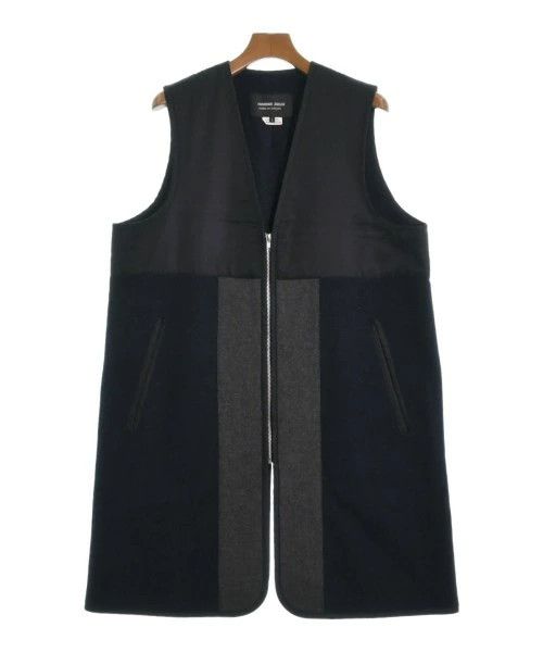 Comme des Garcons Homme Deux Coat Wool Zipper Sleeveless Inseam Pocket Multicolor Size US L / EU 52-54 / 3 - 1 Thumbnail