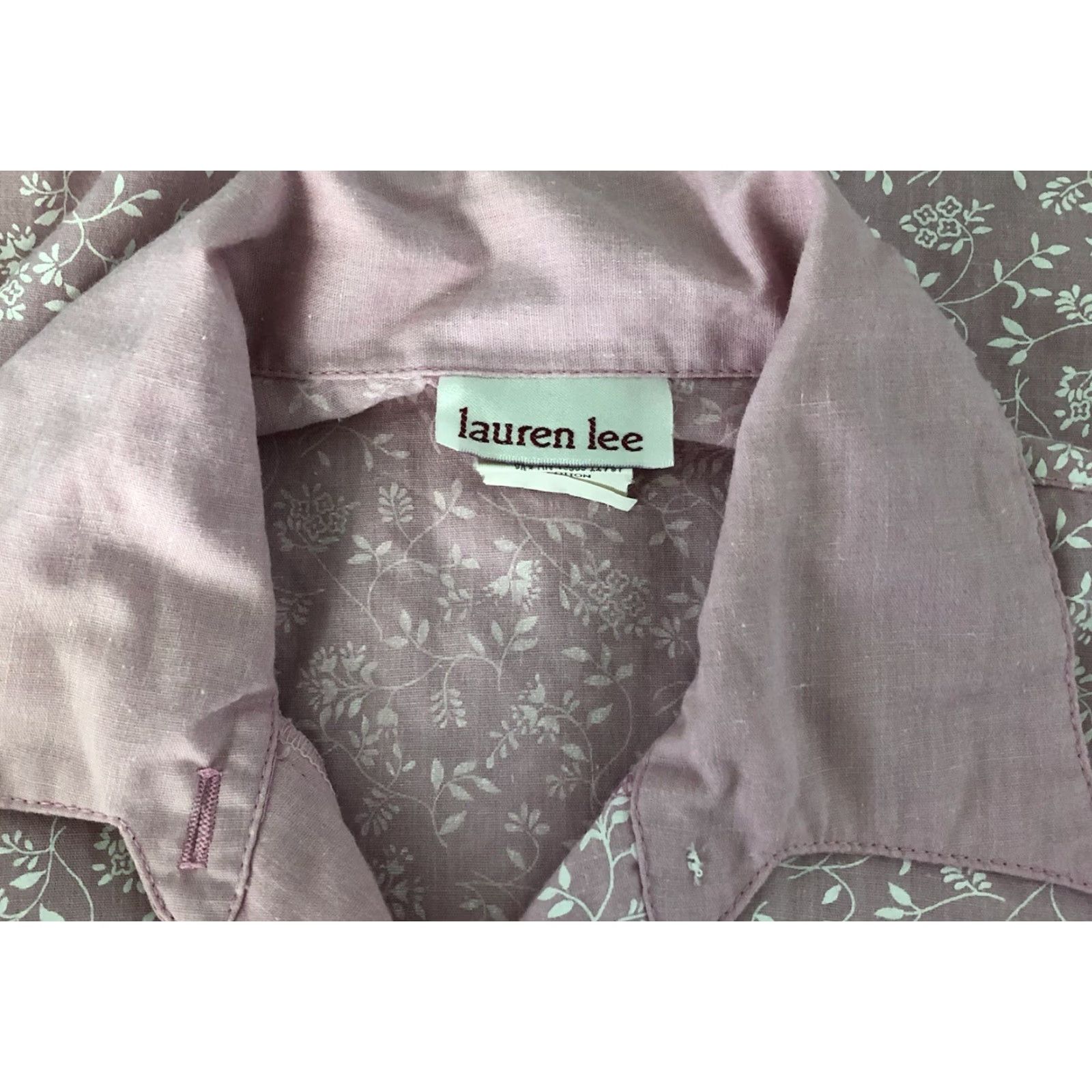 Lee VINTAGE Lauren Lee Button-Up Pink Floral Pocket Collar CottageCore Retro 8 Womens Shirt XS? Size M / US 6-8 / IT 42-44 - 4 Thumbnail