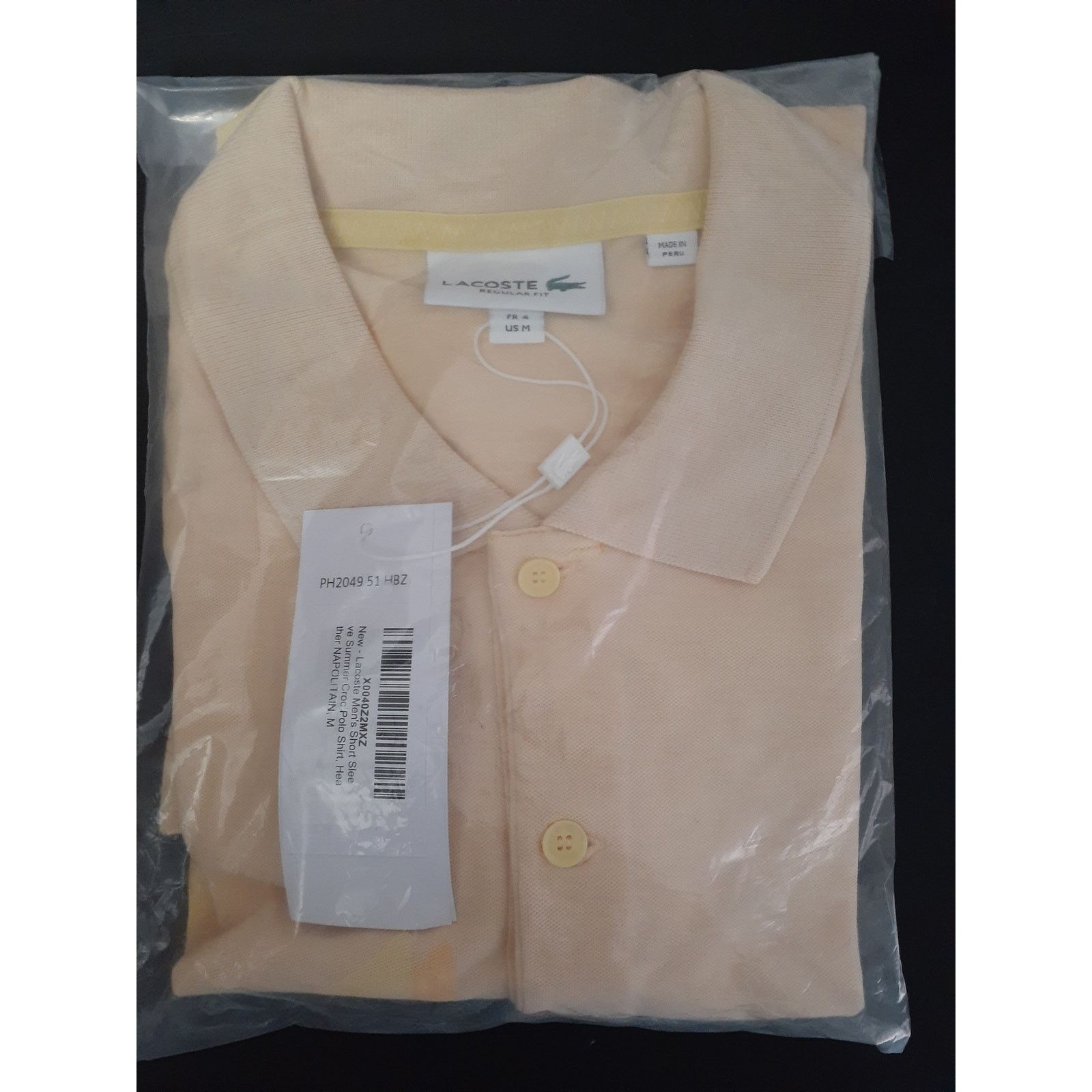 Lacoste Lacoste Men's Short Sleeve Summer Croc Polo Shirt Pink M Size US M / EU 48-50 / 2 - 2 Thumbnail