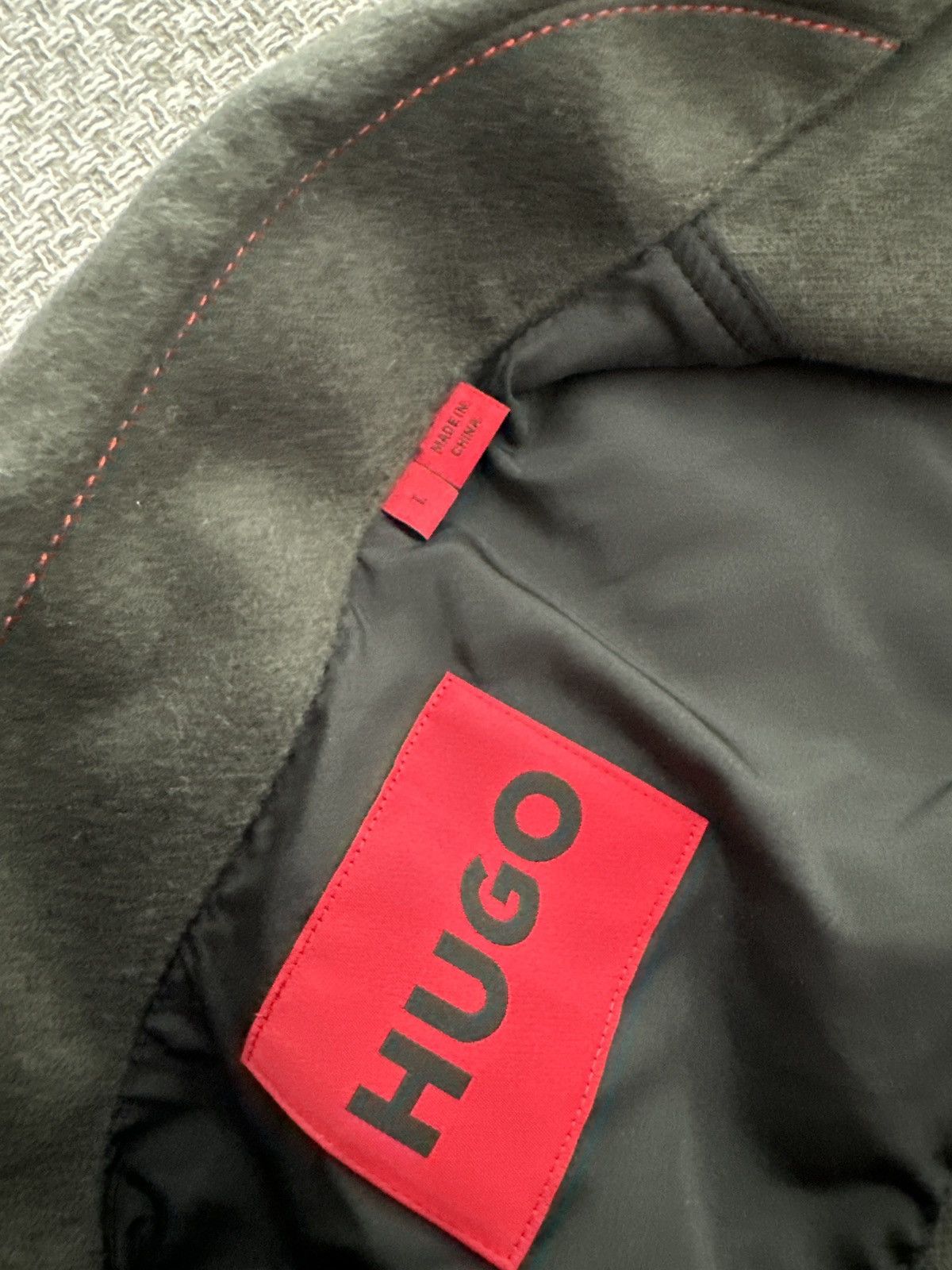 Hugo Boss HUGO Boss Overshirt Jacket–Black w/ Red Logo -Large Size US L / EU 52-54 / 3 - 2 Thumbnail