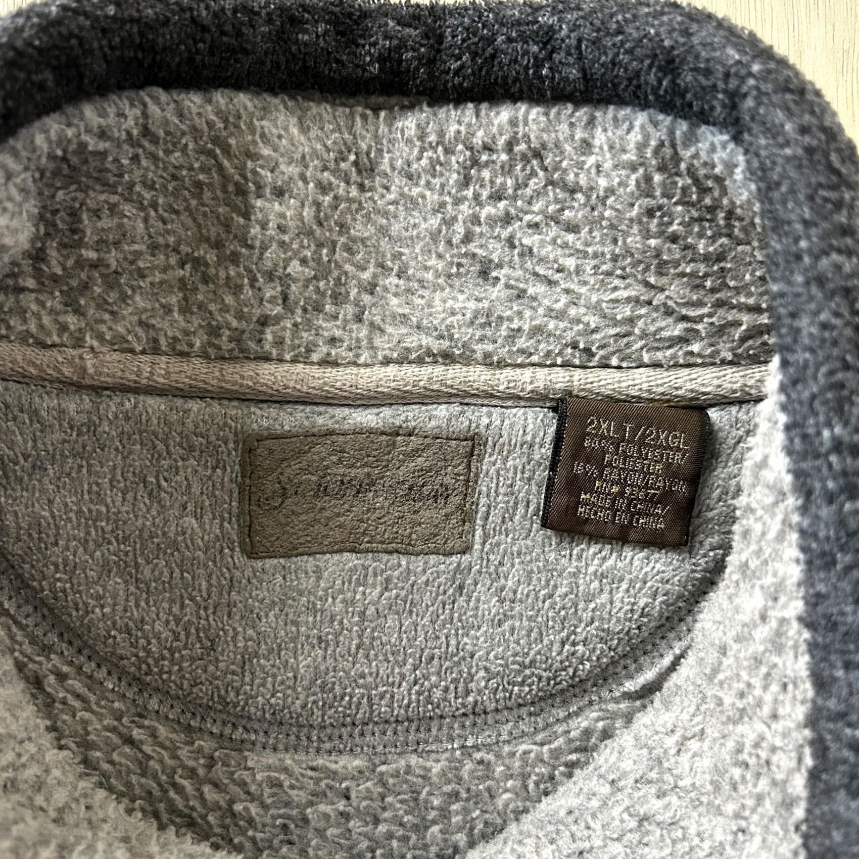Vintage St. John's Bay Fleece Vest Mens 2XL Gray Full Zip Lined Warm Vest B&T Mens 2XL Gray Sherpa Fleece Full Zip Lined Warm Size US XXL / EU 58 / 5 - 2 Thumbnail