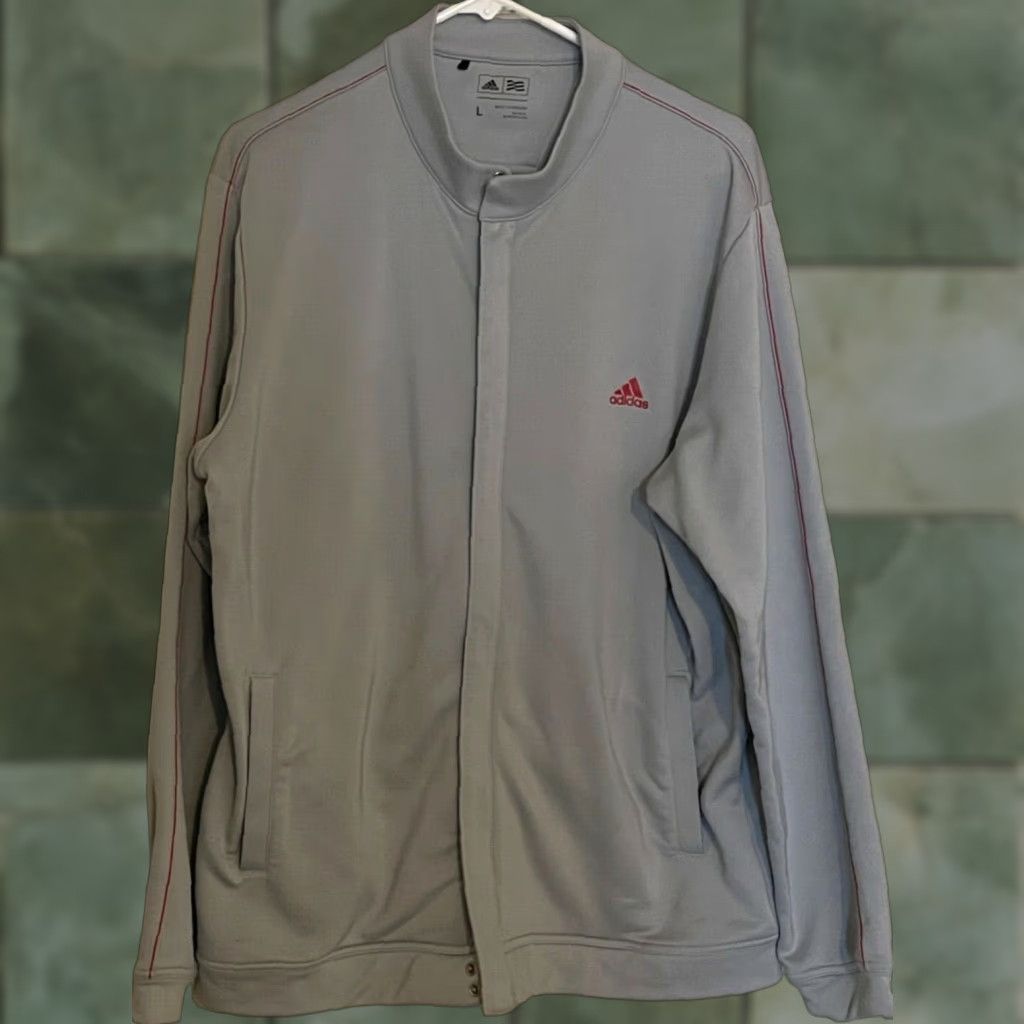 Adidas Adidas Full Zip Lightweight Jacket Mens Sz L Chrome MSRP0 Size US L / EU 52-54 / 3 - 1 Thumbnail