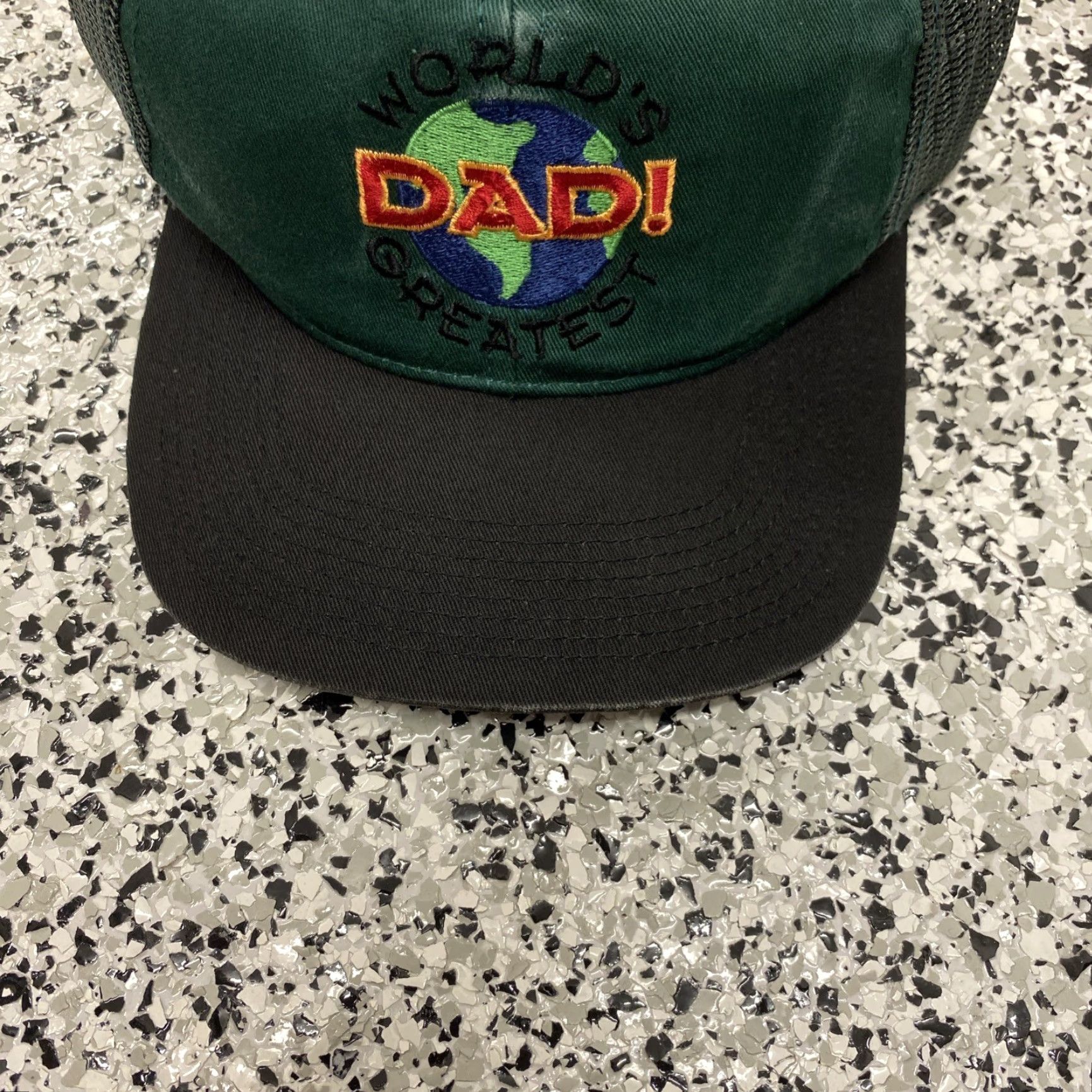 Vintage VINTAGE Youngan Trucker Hat Green Greatest Dad in the World Adult Size Adjustable Men Hat Fathers Day Dad Sports Casual Size ONE SIZE - 3 Thumbnail