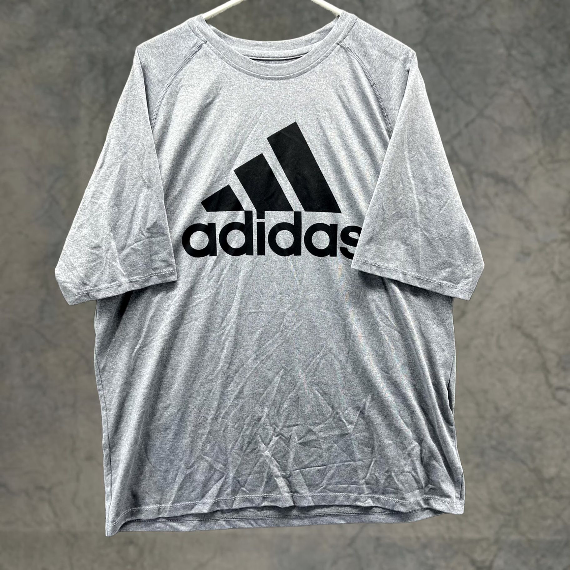 Adidas Adidas Shirt Mens XL Gray Climalite Big Logo Performance Athletic Training Shirt Size US XL / EU 56 / 4 - 1 Thumbnail