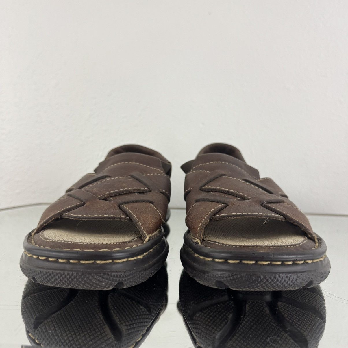 Born BORN 90s Womens Brown Leather Open Toe Fisherman Sandals Size US 6 / IT 36 - 6 Thumbnail