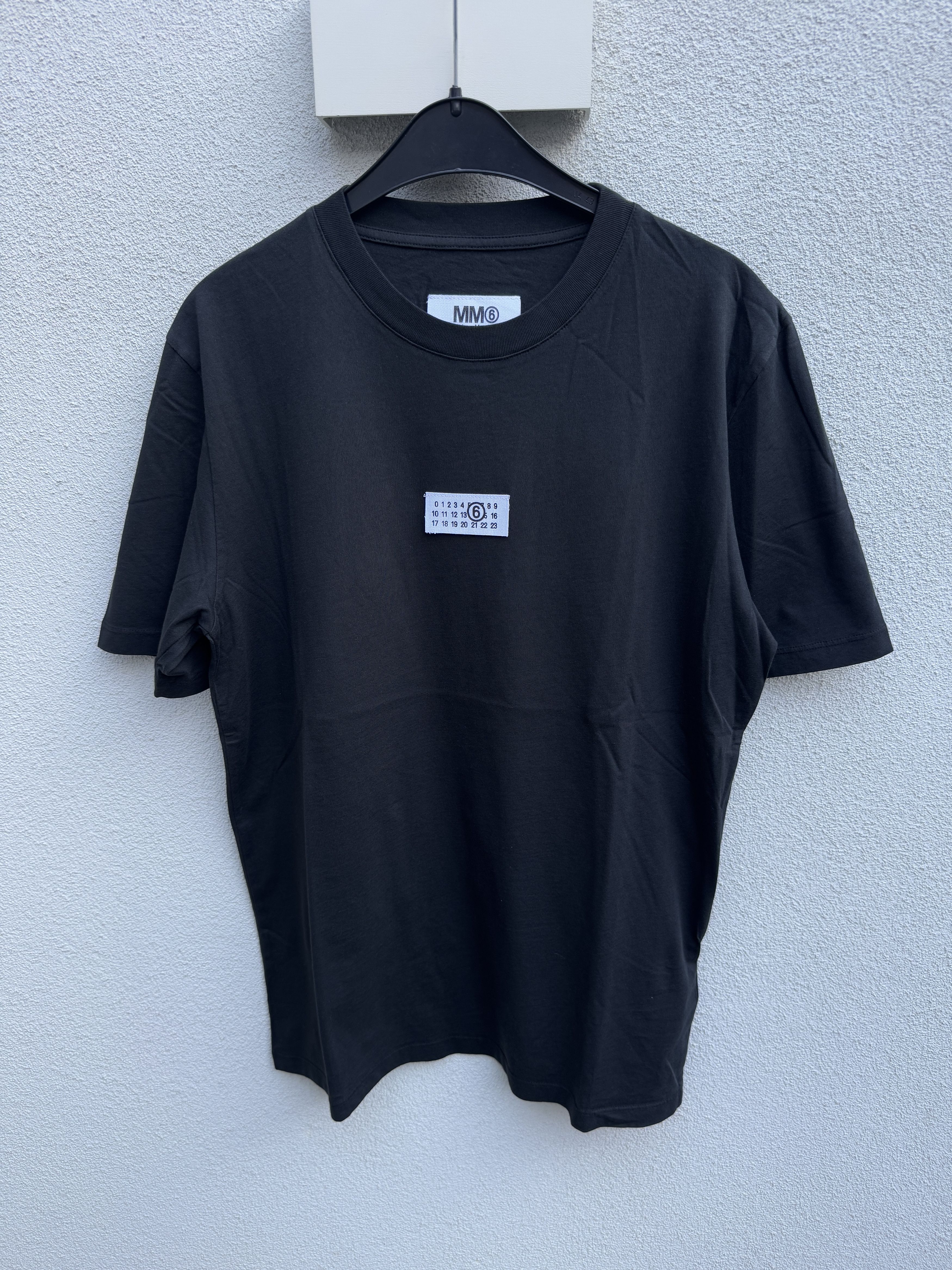 Maison Margiela MM6 Maison Margiela NUMBER LABEL Tshirt Black Cotton M ...