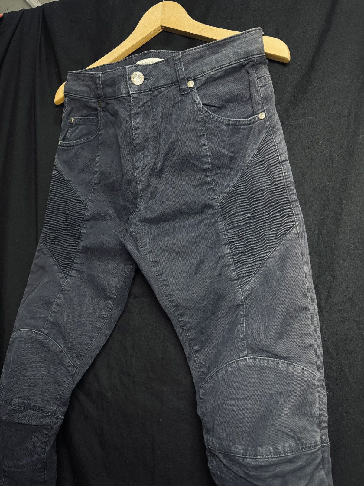Balmain Balmain Biker Decernin Vintage Styled Size US 29 - 3 Thumbnail