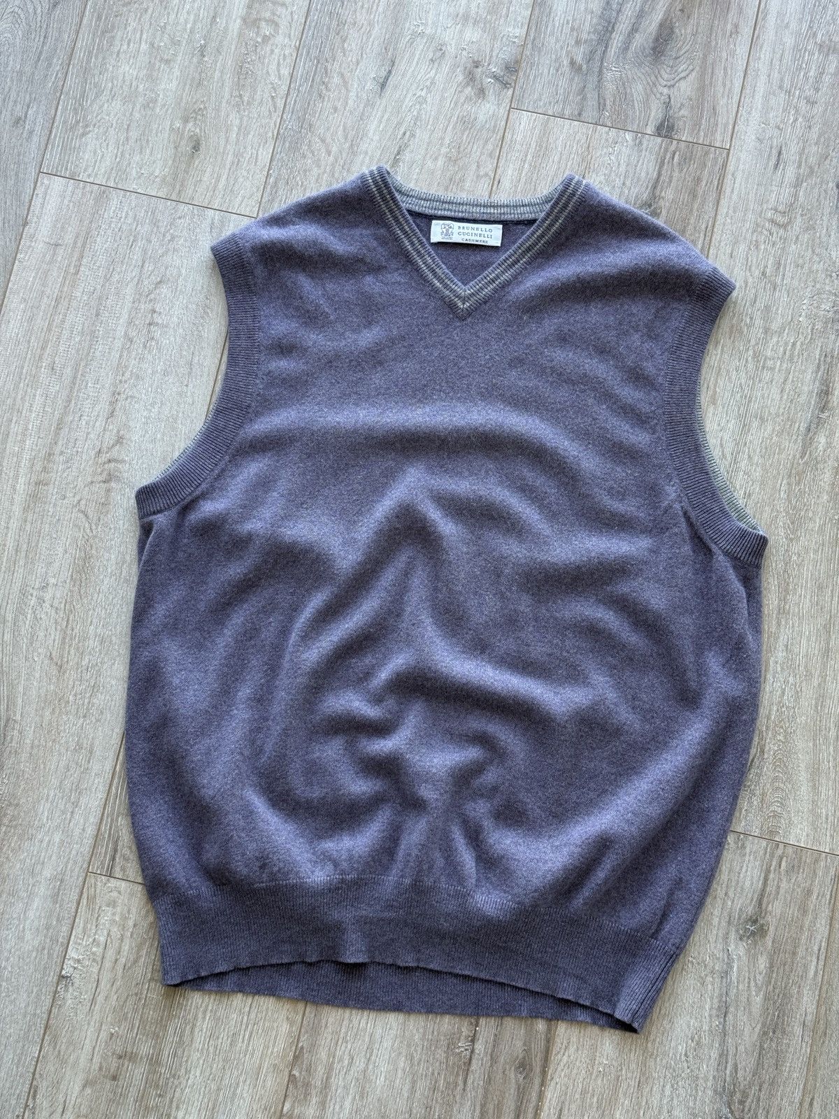 Brunello Cucinelli Brunello Cucinelli Cashmere Knit Purple Formal Classic Vest Size US L / EU 52-54 / 3 - 2 Thumbnail