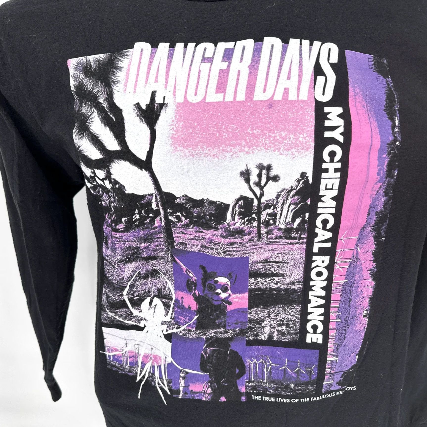 Vintage VINTAGE My Chemical Romance Danger Days Shirt Mens XL Black Long Sleeve Band Graphic Tee Size US XL / EU 56 / 4 - 3 Thumbnail