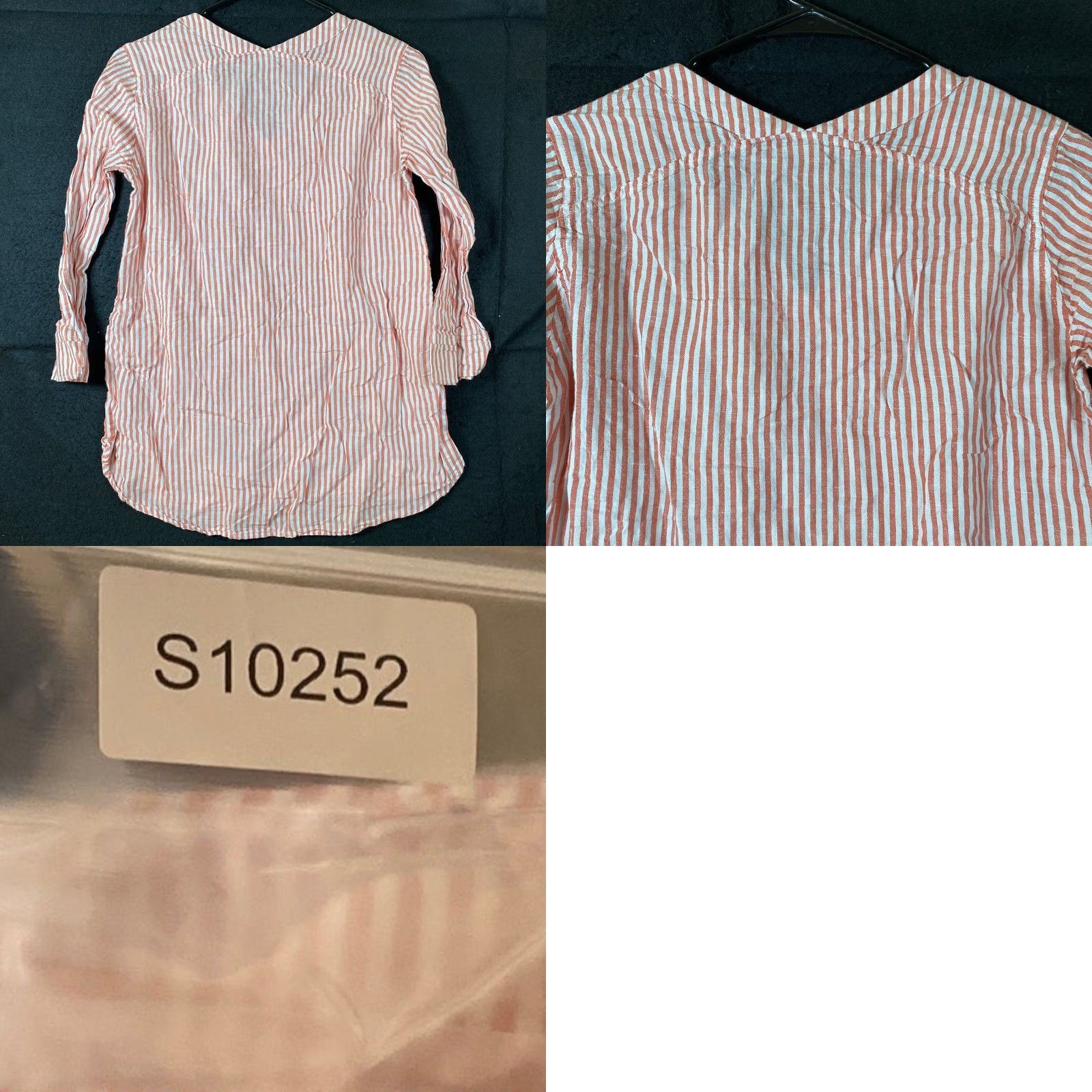 Eddie Bauer Eddie Bauer Women Shirt Orange White Striped Linen Blend Long Sleeve VNeck XS Blouse Shirt Ladies Seasonal Casual Size XS / US 0-2 / IT 36-38 - 8 Thumbnail