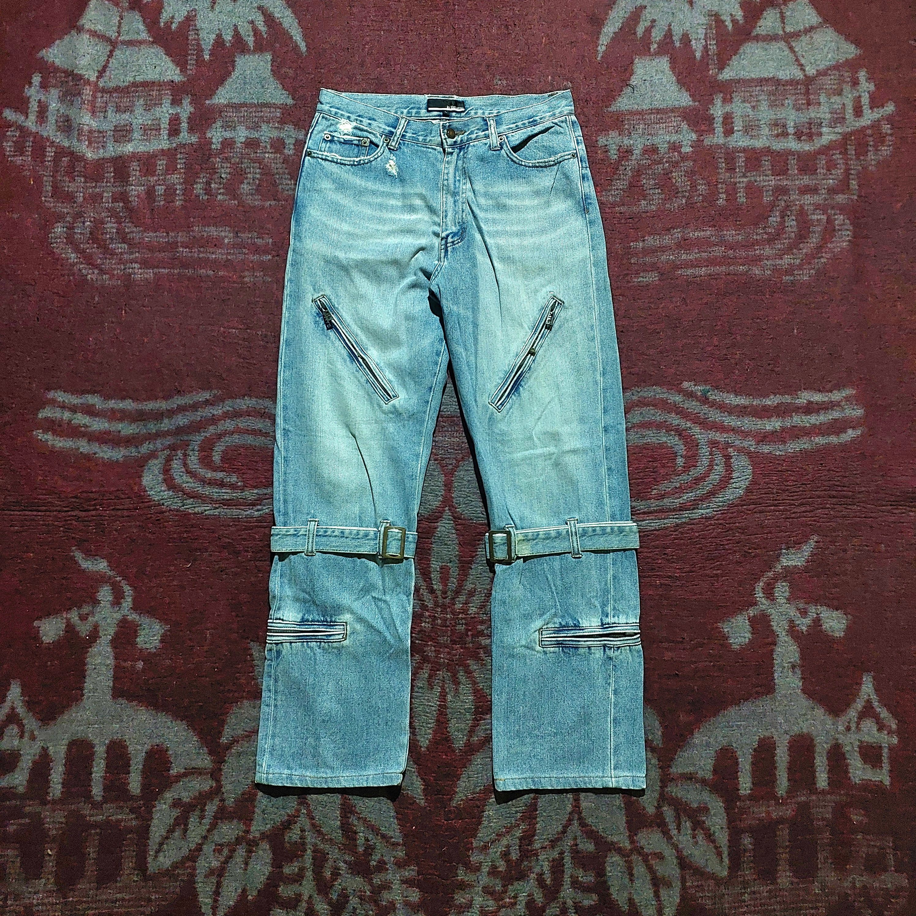 In The Attic In the attic multi zipper distressed bondage jeans Size US 30 / EU 46 - 1 Thumbnail