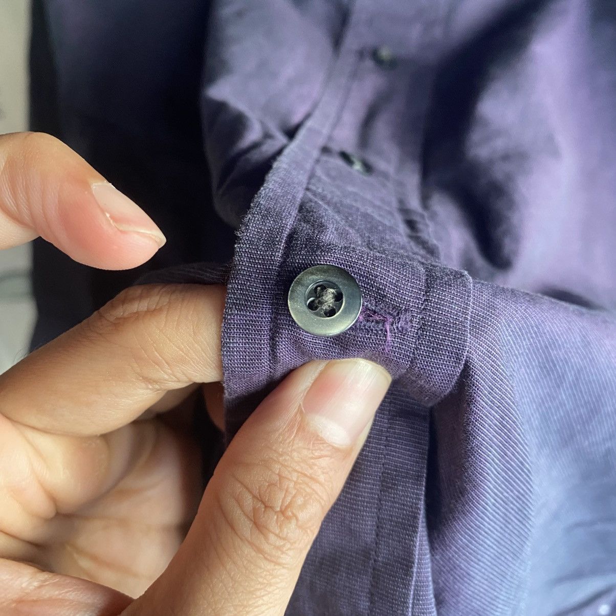 Tete Homme Tete homme by yohji yamamoto Vintage Purple Shirt - Size LL Size US XL / EU 56 / 4 - 7 Thumbnail