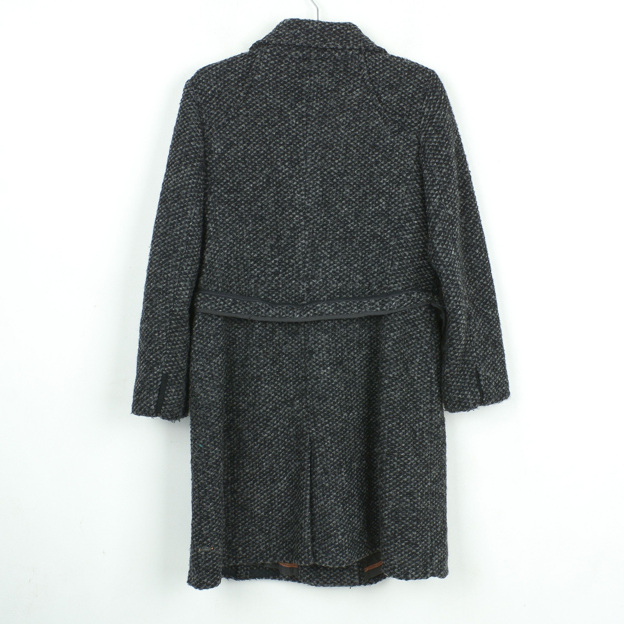Hugo × Hugo Boss L Wool Coat Overcoat Belted Jacket Button Up Midi Outerwear Size L / US 10 / IT 46 - 4 Thumbnail