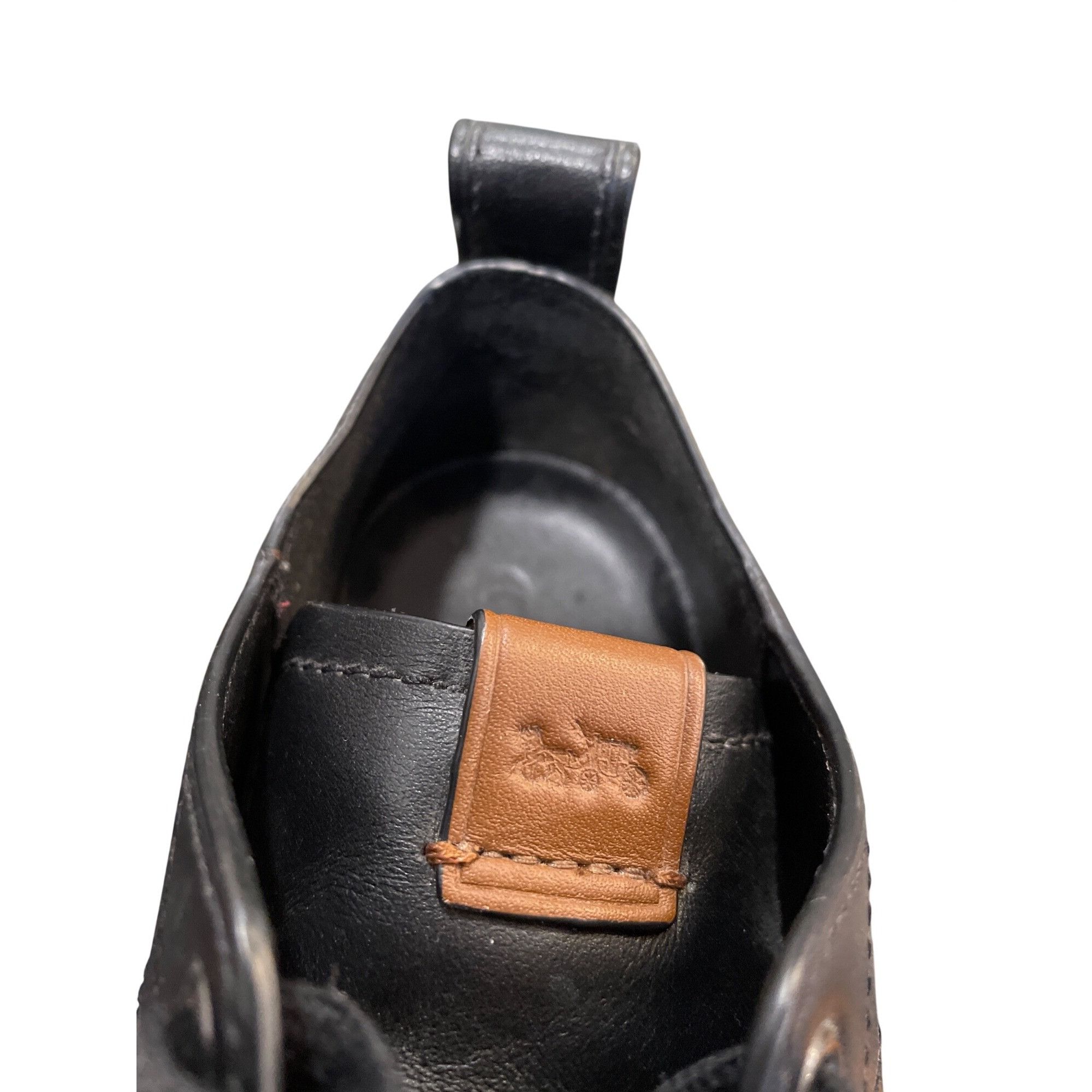 Coach Coach wms black leather low top shark embroided Lightning sn Size US 8 / IT 38 - 13 Thumbnail