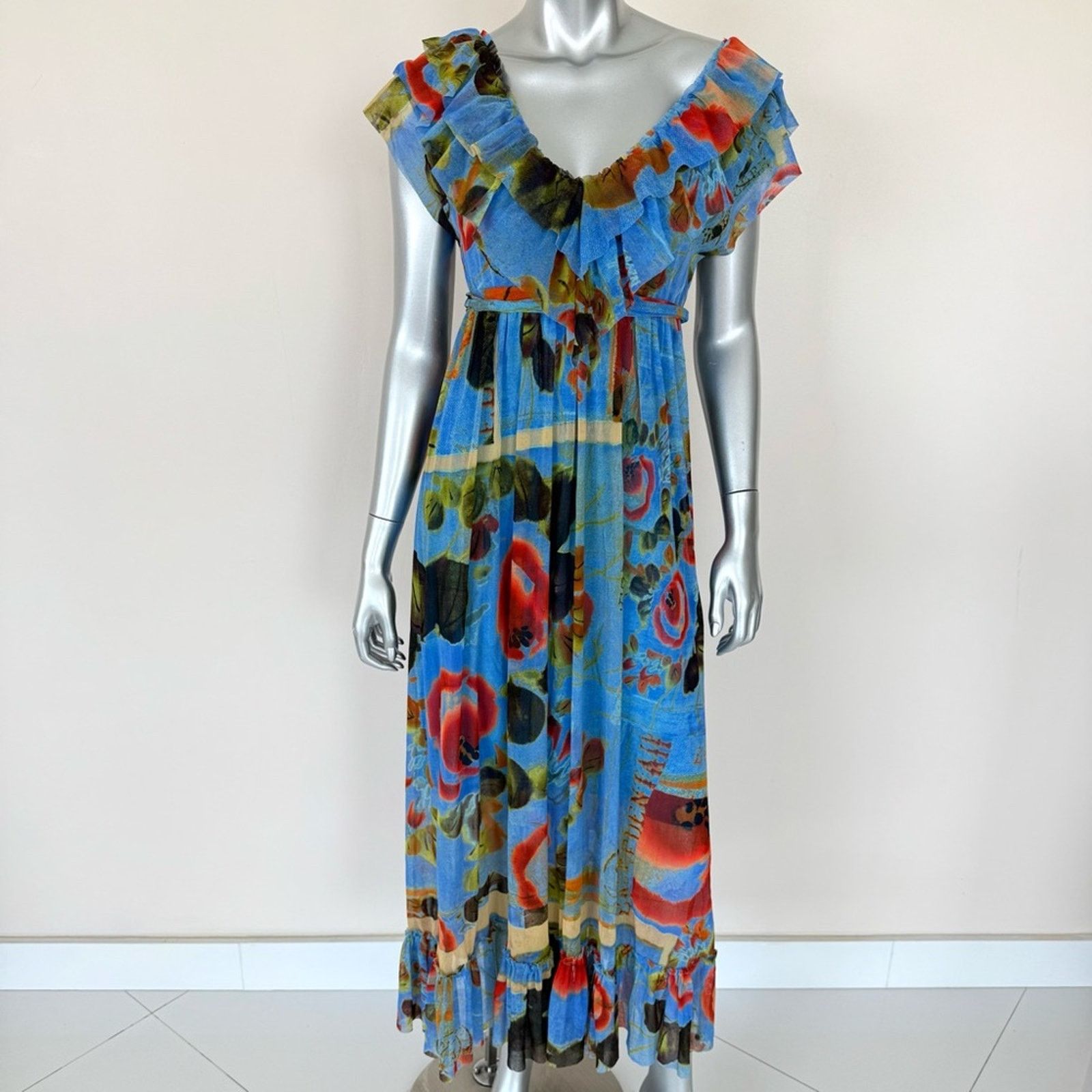 FUZZI FUZZI women long dress size L Authentic Retail 850$ Size L / US 10 / IT 46 - 1 Thumbnail