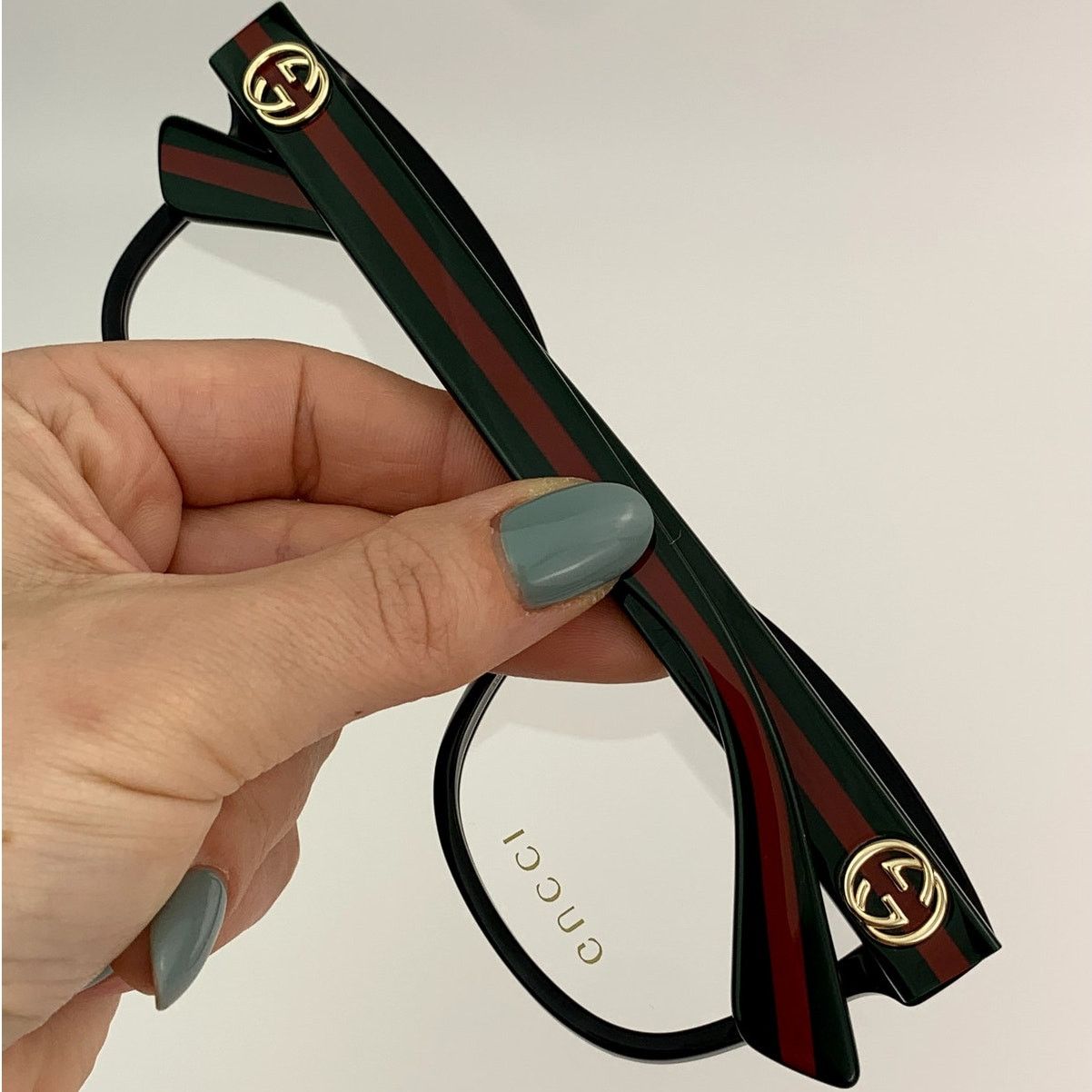 Gucci NEW Gucci Eyeglasses GG0038ON 011 Black Green Transperent Size ONE SIZE - 5 Thumbnail