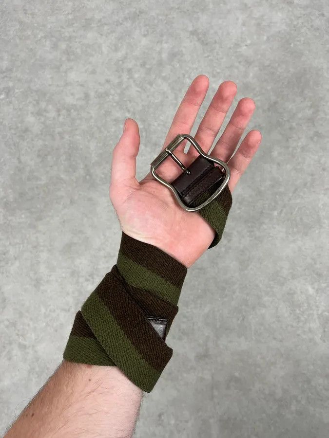 Miu Miu 2000s Miu Miu Two Tone Camo Green Belt Size ONE SIZE - 2 Thumbnail