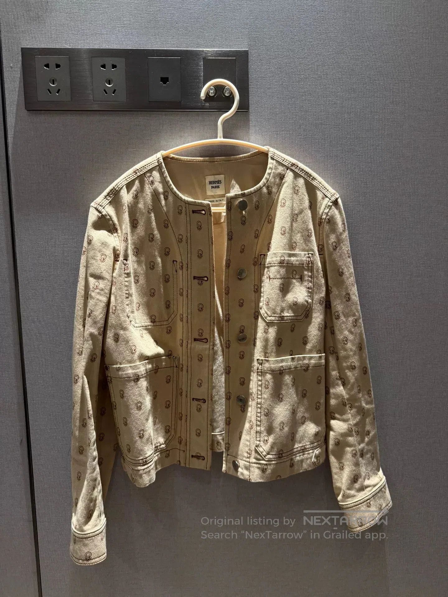 Hermes Hermes Beige Equestrian Denim Jacket. Size US XS / EU 42 / 0 - 1 Thumbnail