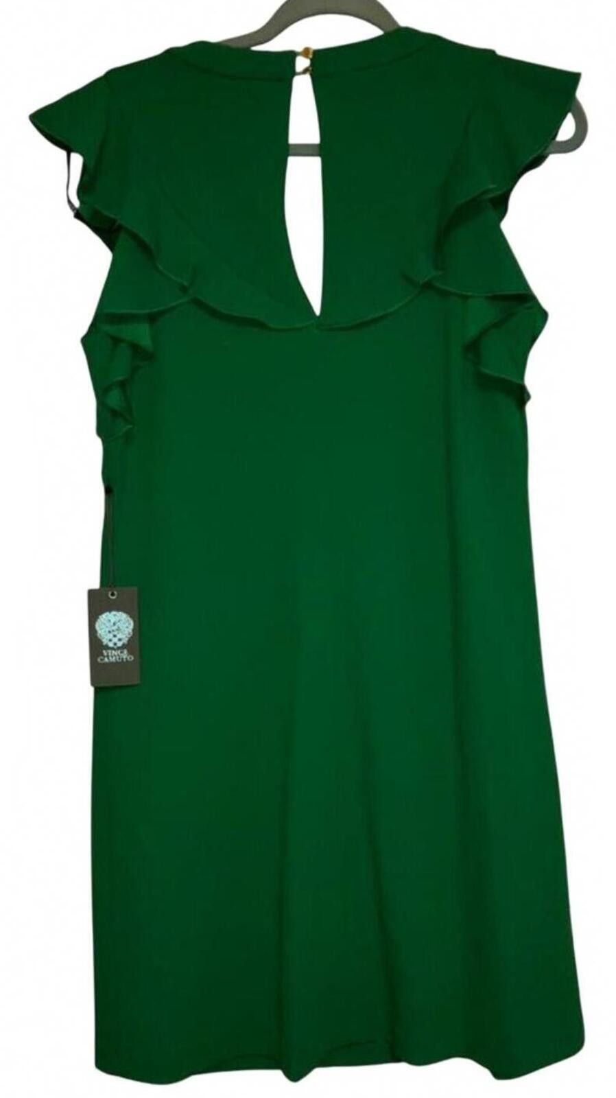 Vince Camuto Vince Camuto Green Ruffle Midi Dress Womens 10 Wedding Guest Size L / US 10 / IT 46 - 2 Thumbnail