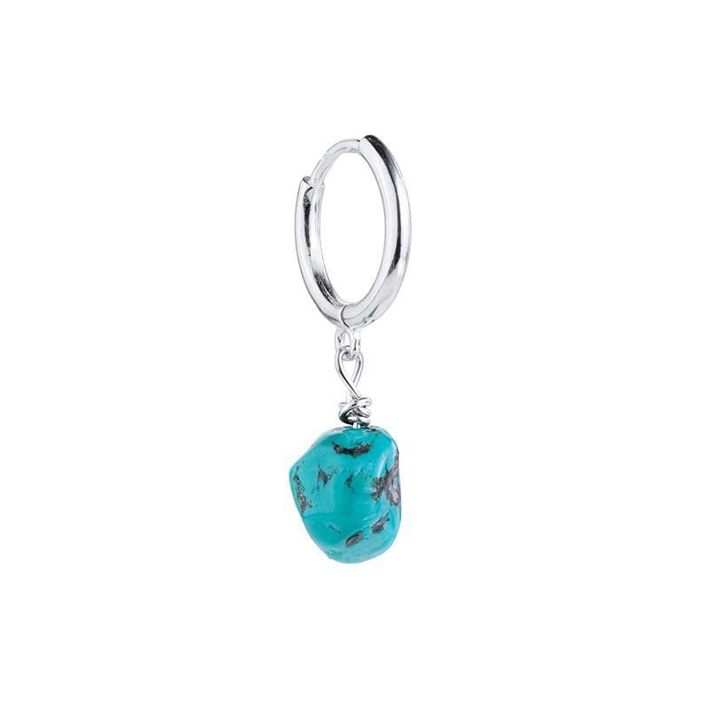 Jewelry × Sterling Silver Turquoise Stone Vintage Earrings One Pairs Chrome Jewelry Size ONE SIZE - 3 Thumbnail