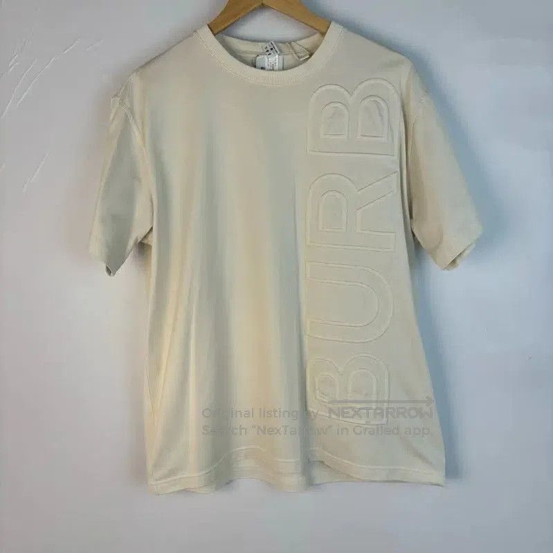 Burberry Burberry Men's Beige Cotton Logo Short Sleeve T. Size US S / EU 44-46 / 1 - 1 Thumbnail