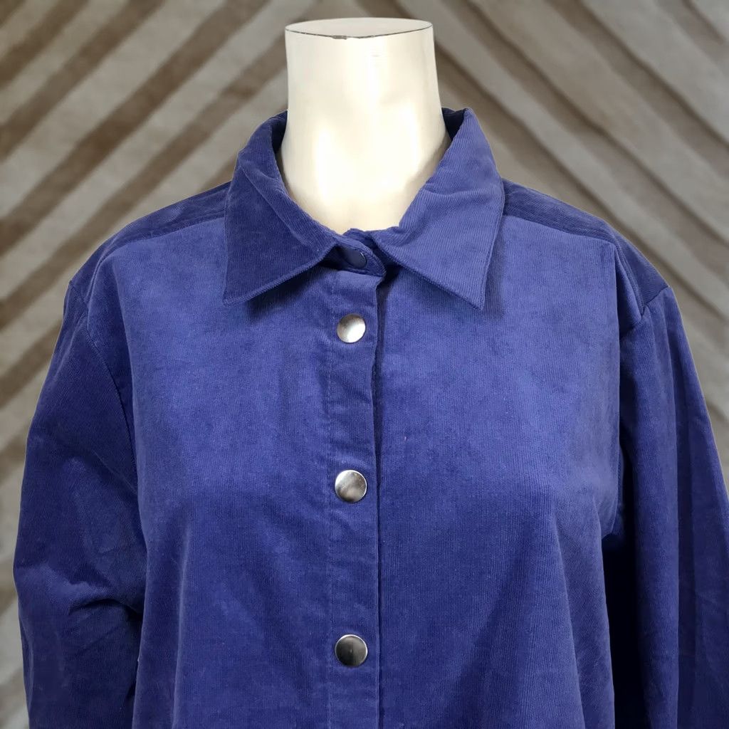 Vintage APPLESEED'S - WOMENS PETITES XL BLUE LONG SLEEVE SHIRT Size XL / US 12-14 / IT 48-50 - 1 Thumbnail