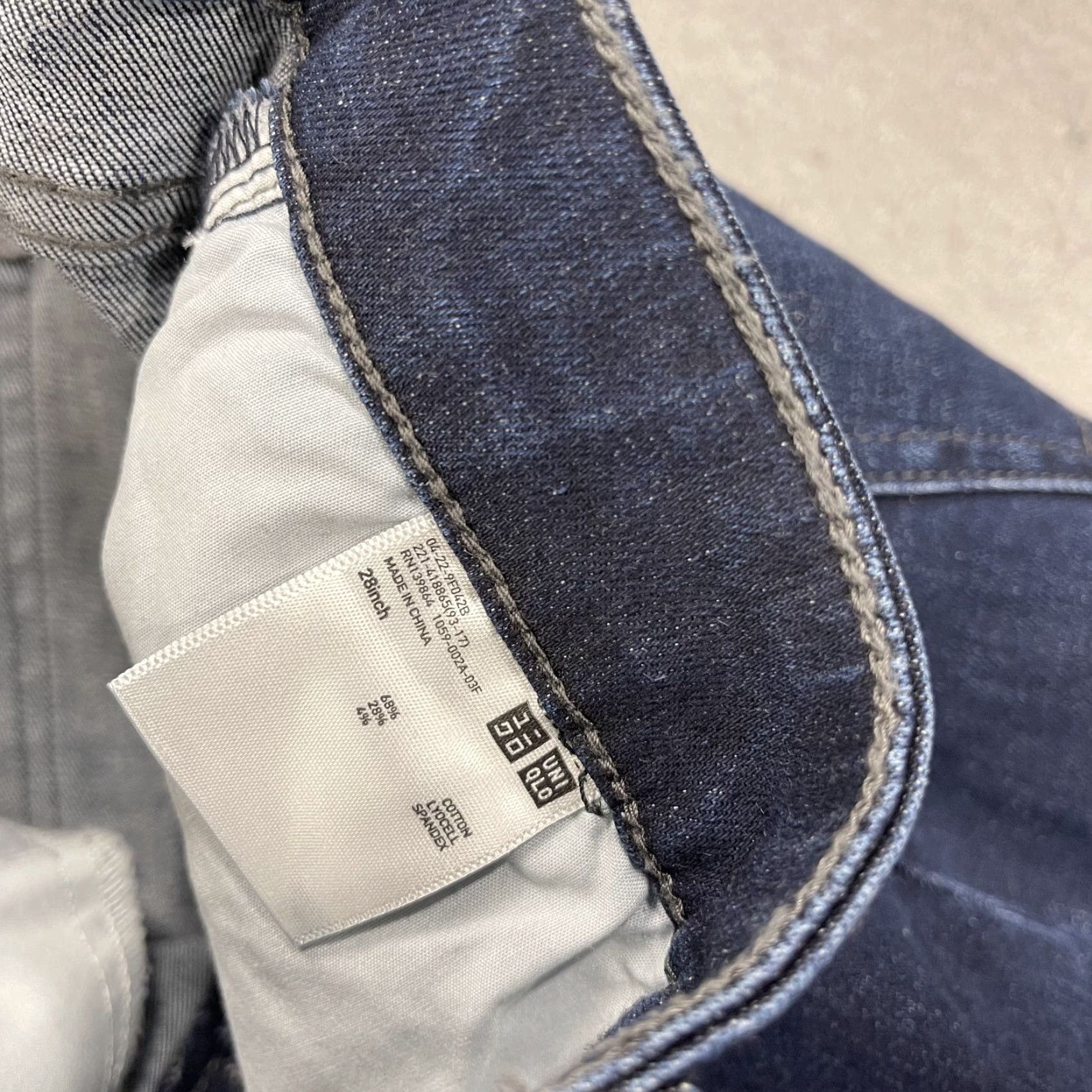 Uniqlo Uniqlo Jeans Mens 28x28 Blue Dark Kaihara Japanese Denim Slim Straight Regular Inseam 28 Size US 28 / EU 44 - 6 Thumbnail