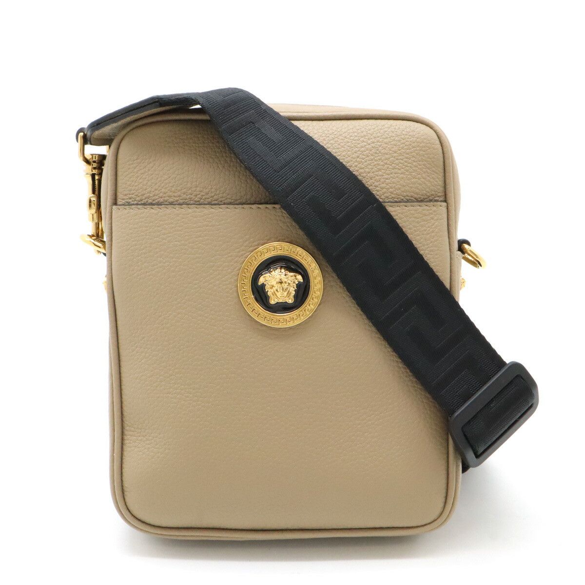 Versace Versace Medusa Leather Shoulder Bag Leather Crossbody Bag